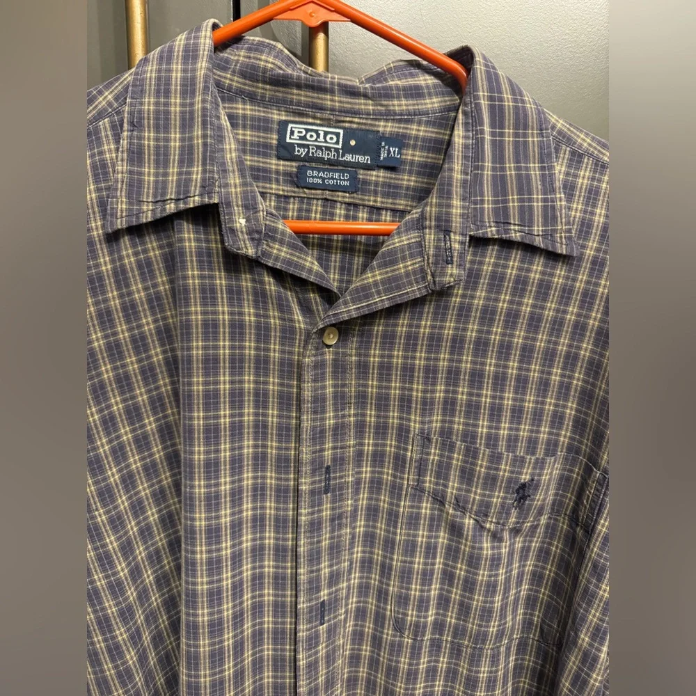 Polo by Ralph Lauren Bradfield Plaid Button-Down Shirt Mens Size XL